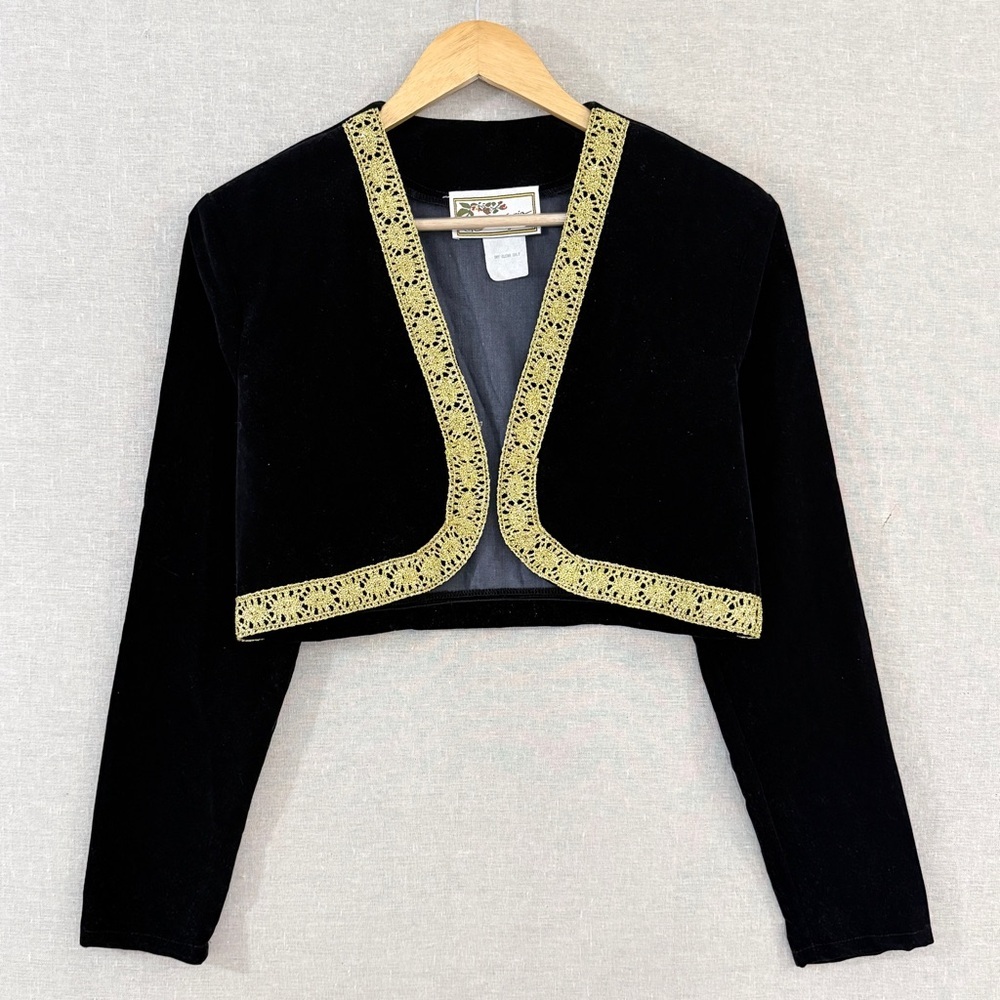 California Gold Rush Renaissance Velvet Bolero Jacket Medium